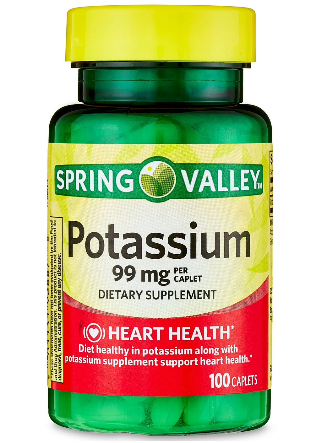 Potasio 99 mg, Spring Valley, 100 capletas