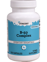 Cargar imagen en el visor de la galería, Vitamina B-50, complejo de vitamina B, 90 cápsulas
