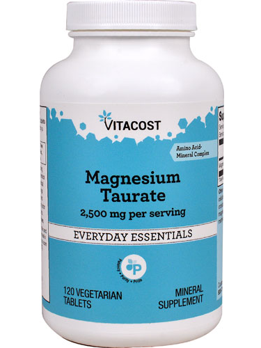 Taurato de magnesio, Vitacost, 2,500 mg, 120 tabletas