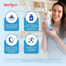 Cargar imagen en el visor de la galería, MaryRuth's  Multimineral líquido para la noche| Sin melatonina | Para la rutina de descanso | Citrato de magnesio | Calcio | Zinc | Vitamina D3 | Sabor coco | Vegano | Sin azúcar | Sin gluten | 22 onzas (650 ml)
