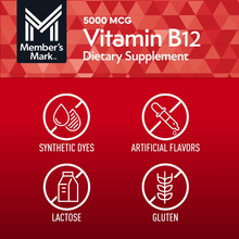 Cargar imagen en el visor de la galería, Vitamina B12, 5000, Member's Mark, 300 tabletas
