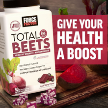Cargar imagen en el visor de la galería, Remolacha Masticable Total Beets Force Factor – Sabor Açaí Berry, 90 Unidades | Apoyo a la Circulación y Salud Cardiovascular
