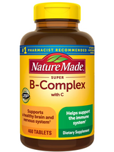 Cargar imagen en el visor de la galería, Complejo B, con vitamina C, Nature Made, 460 tabletas
