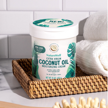 Cargar imagen en el visor de la galería, Crema hidratante con aceite de coco extra virgen, NatureWell, 473 ml (16 onzas)
