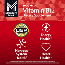 Cargar imagen en el visor de la galería, Vitamina B12, 5000, Member's Mark, 300 tabletas
