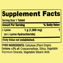 Cargar imagen en el visor de la galería, L-Lisina, 1000 mg, Spring Valley, 100 tabletas
