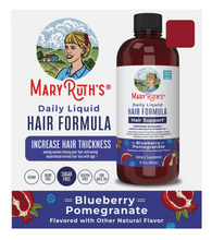 Cargar imagen en el visor de la galería, MARYRUTH'S HAIR FORMULA: Multivitamínico Líquido + Crecimiento Capilar |  Suplemento para el Crecimiento del Cabello | Clínicamente probado en mujeres para un cabello más grueso y contra las arrugas faciales | Cuidado de la piel | 22 onzas (650 ml)
