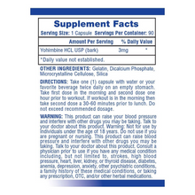 Cargar imagen en el visor de la galería, Yohimbine HCL, 3 mg, Hi-Tech Pharmaceuticals, 90 Cápsulas

