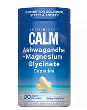 Cargar imagen en el visor de la galería, Natural Vitality Calm:  Ashwagandha + Glicinato de Magnesio, 170 Cápsulas
