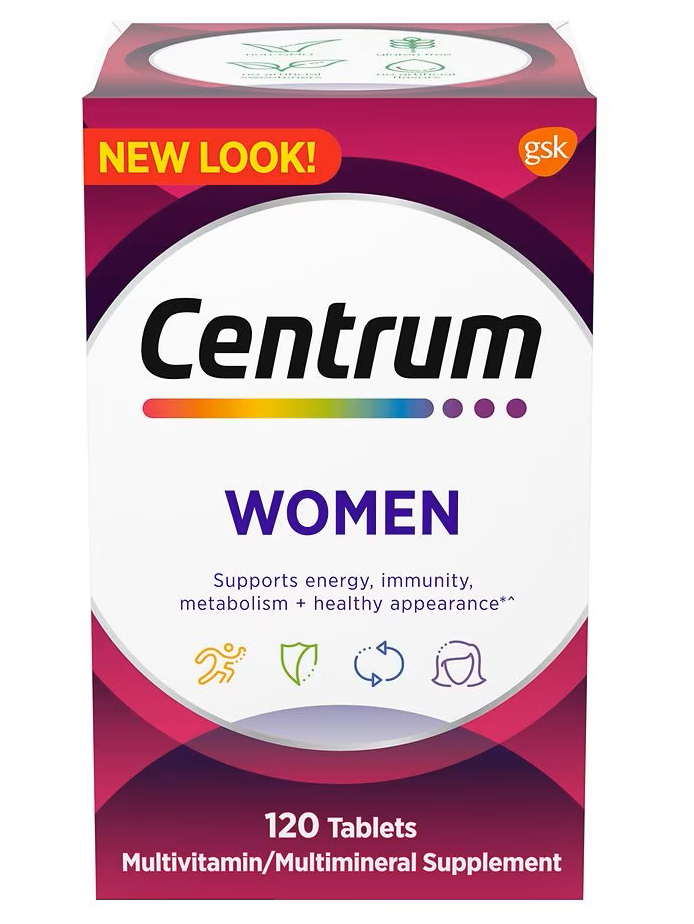 Multivitamínico Centrum para mujer, 120 tabletas