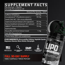 Cargar imagen en el visor de la galería, Lipo 6 Hardcore, Nutrex, Quemador de grasa, 60 Cápsulas
