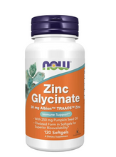 Cargar imagen en el visor de la galería, Zinc Glicinato, 30 mg, 120 softgels (cápsulas blandas)
