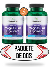 Cargar imagen en el visor de la galería, Glicinato de magnesio, Swanson, 90 cápsulas cada uno, (PAQUETE DE DOS)
