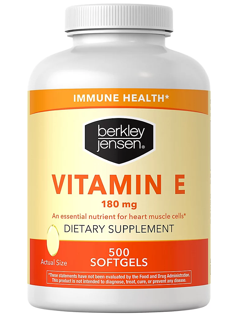 Vitamina E, 180 mg. Berkley Jensen. 500 cápsulas