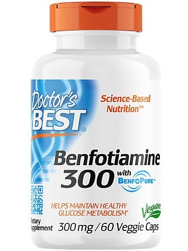 Benfotiamina 300 mg, mantiene la glucosa en niveles saludables. 60 cápsulas