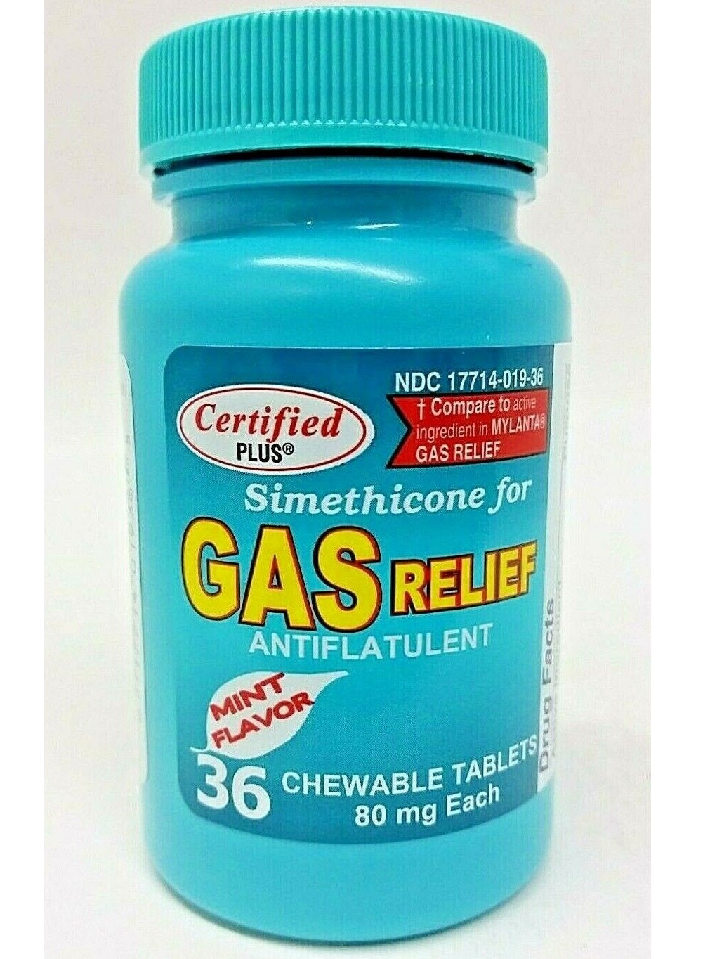 Gas Relief: Para en alivio de los gases, 36 tabletas masticables