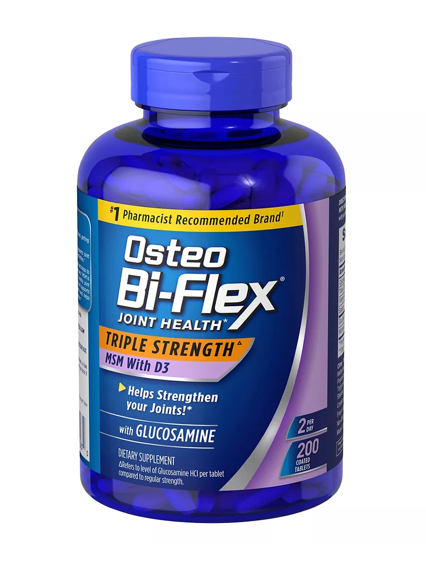 Osteo Bi-Flex: Alivie el dolor en los huesos y articulaciones producido por artritis, artrosis y otras enfermedades. 200 tabletas