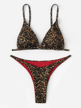 Cargar imagen en el visor de la galería, Bikini de leopardo con tanga
