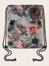 Cargar imagen en el visor de la galería, Mochila con cordón y diseño floral
