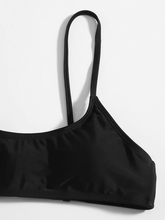 Cargar imagen en el visor de la galería, Traje de baño de bikini de color negro
