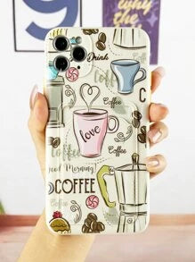 Cover para iPhone con diseño coffee lover: disponible desde iPhone 7 Plus hasta iPhone 13 Pro Max✅️