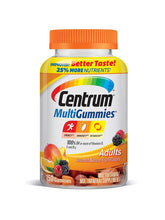Cargar imagen en el visor de la galería, Multivitamínico Centrum: para adultos (Mujer y Hombre) con vitaminas D, B y E, 150 gomitas de diferentes sabores.
