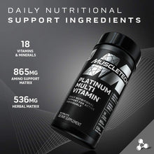 Cargar imagen en el visor de la galería, Multivitamínico Platinum: la dosis diaria de vitaminas y minerales ideal para individuos activos. 90 tabletas
