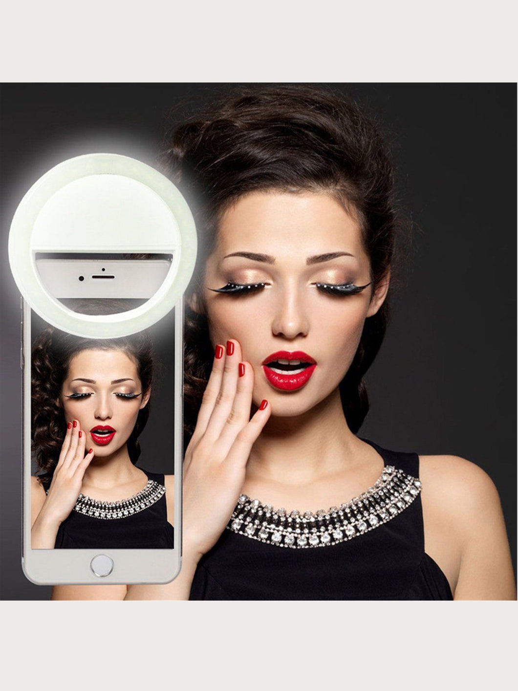 Aro de Luz LED para selfie,  portable, recargable vía usb (NO requiere batería)