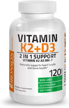 Cargar imagen en el visor de la galería, Vitaminas K2 + D3 | 2en 1 | La Combinación perfecta para la salud de Corazón y Huesos. 120 cápsulas.
