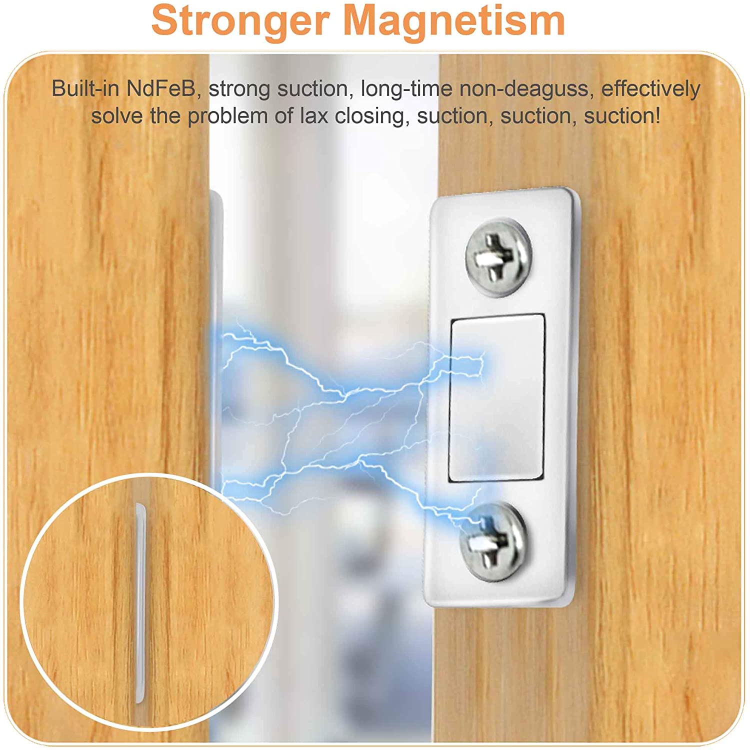 10 juegos de imanes magnéticos para puerta de armario táctil de puerta  magnética de manganeso imanes de acero para puertas de armario, armario