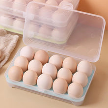 Cargar imagen en el visor de la galería, Organizador de huevos, plástico, color blanco transparente, capacidad para 15 huevos
